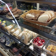 Fresh sandwiches and deli, fresh cookies, fresh bakery goods, all sourced locally
